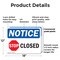 Signmission Closed, 18 in W x Rectangle, Plastic OS-2PACK-NS-P-1218-L-10684 - alternate 7